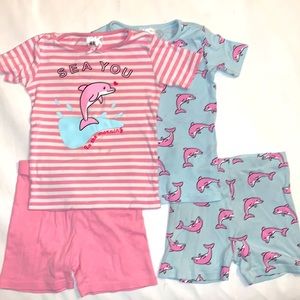 H&M dolphin pj set size 4